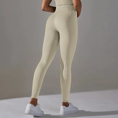 Inanna High-Waist Sports Yoga Leggings: Nahtlose, Einfarbige Booty Lifting Leggings für Frauen