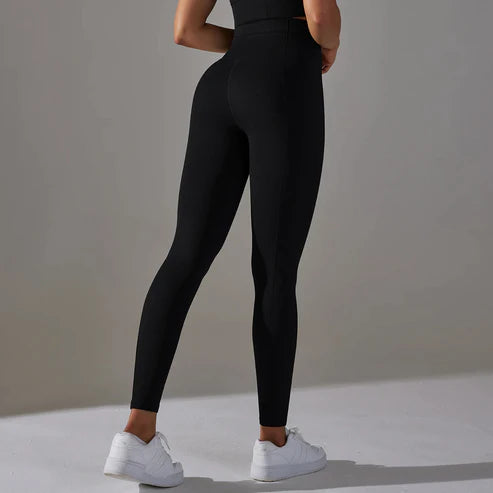 Inanna High-Waist Sports Yoga Leggings: Nahtlose, Einfarbige Booty Lifting Leggings für Frauen