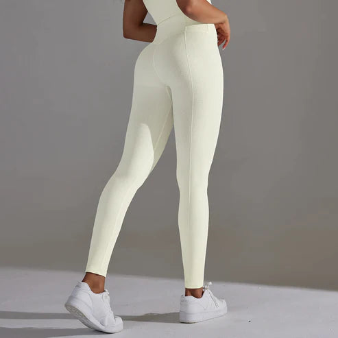 Inanna High-Waist Sports Yoga Leggings: Nahtlose, Einfarbige Booty Lifting Leggings für Frauen