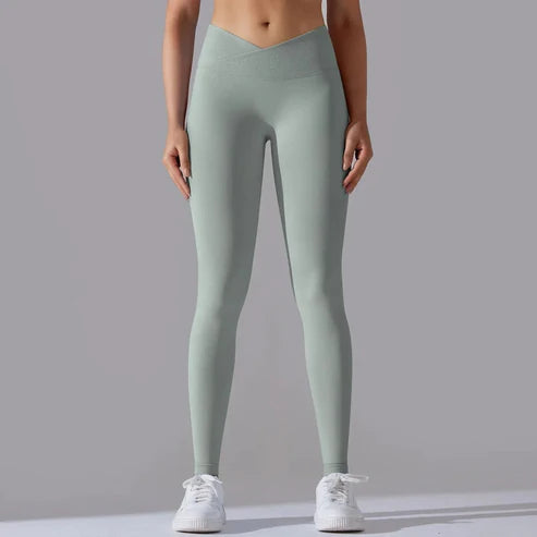 Brigid Cross Waist Leggings: Booty Lifting, High Waist Design für Inspirierende Stärke und Regeneration